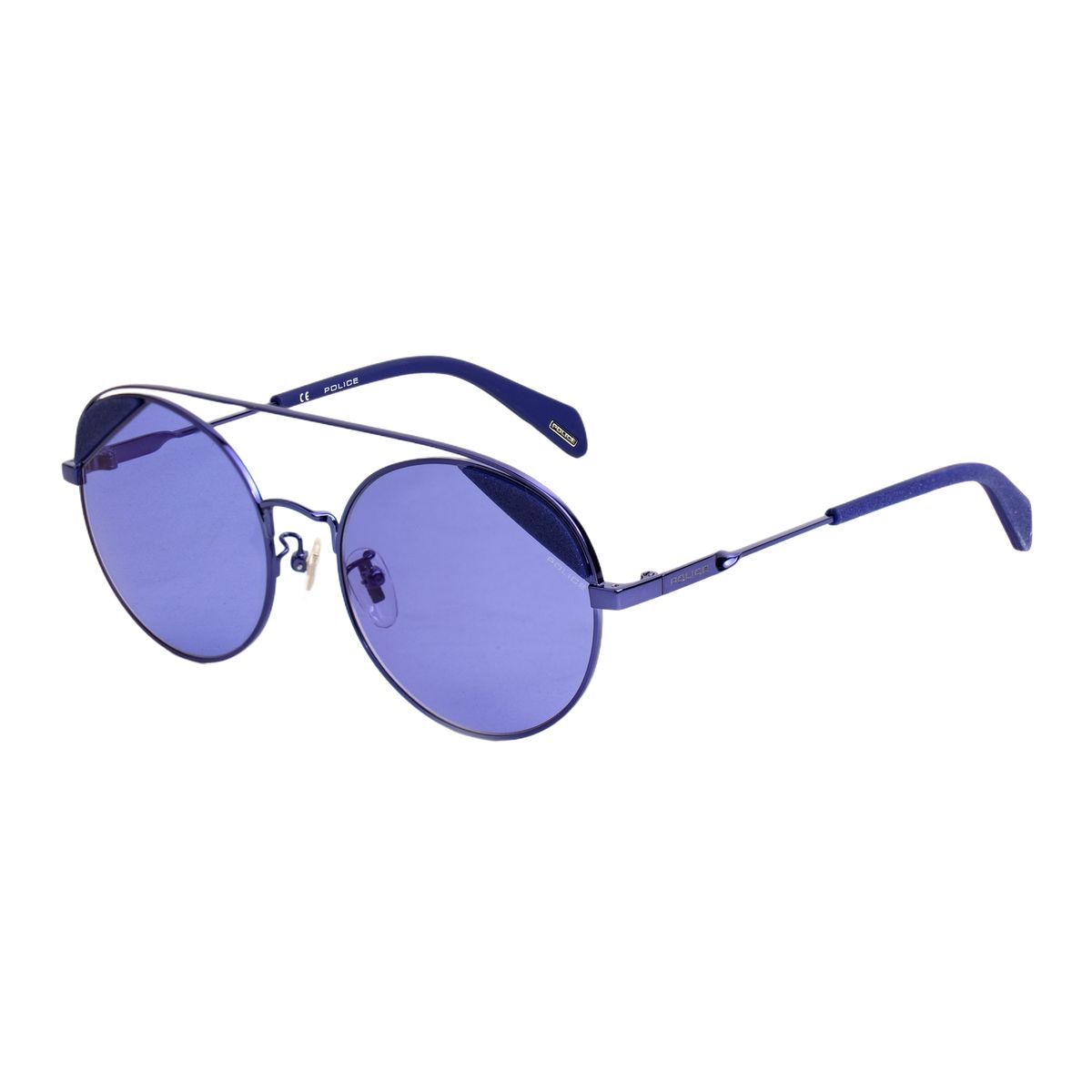 Geometrische Sonnenbrille mit Metallrahmen