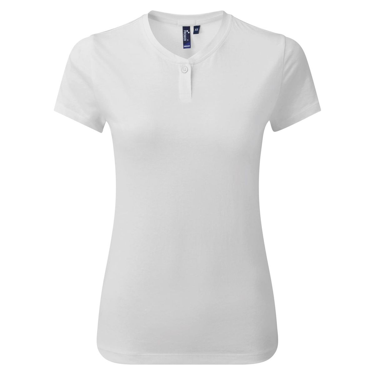 Damen Henley T-Shirt mit Knöpfen