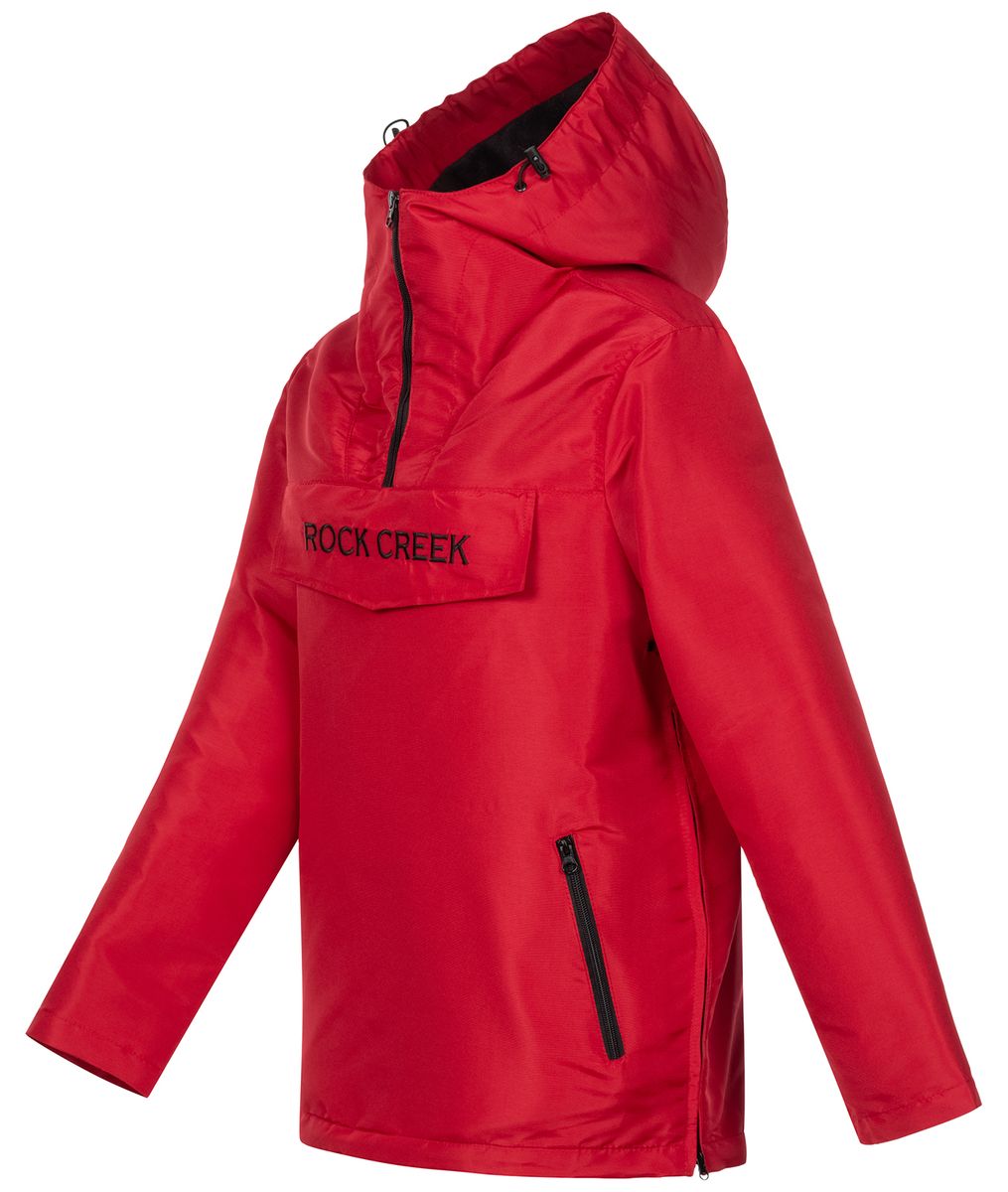 Fleecegefütterter Colorblock-Anorak mit Kapuze