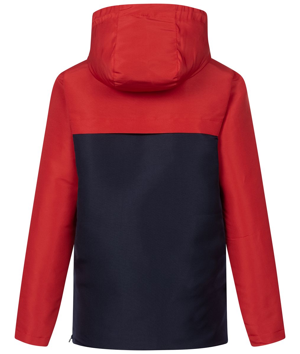 Fleecegefütterter Colorblock-Anorak mit Kapuze