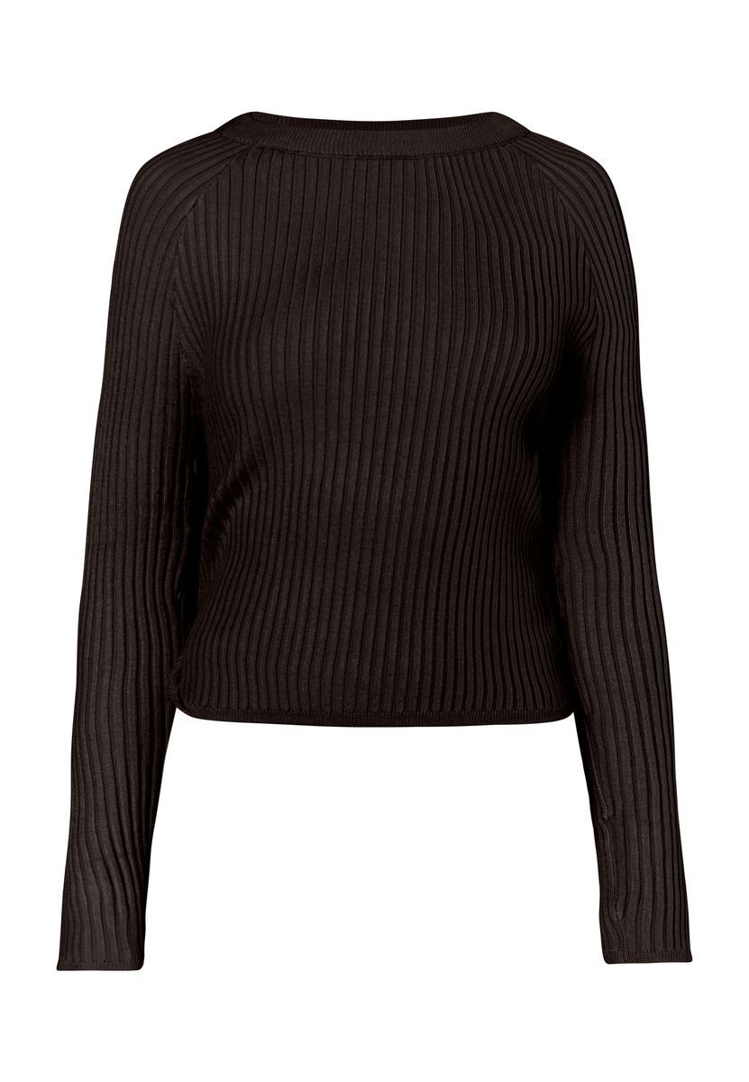 Gerippter Crop-Pullover