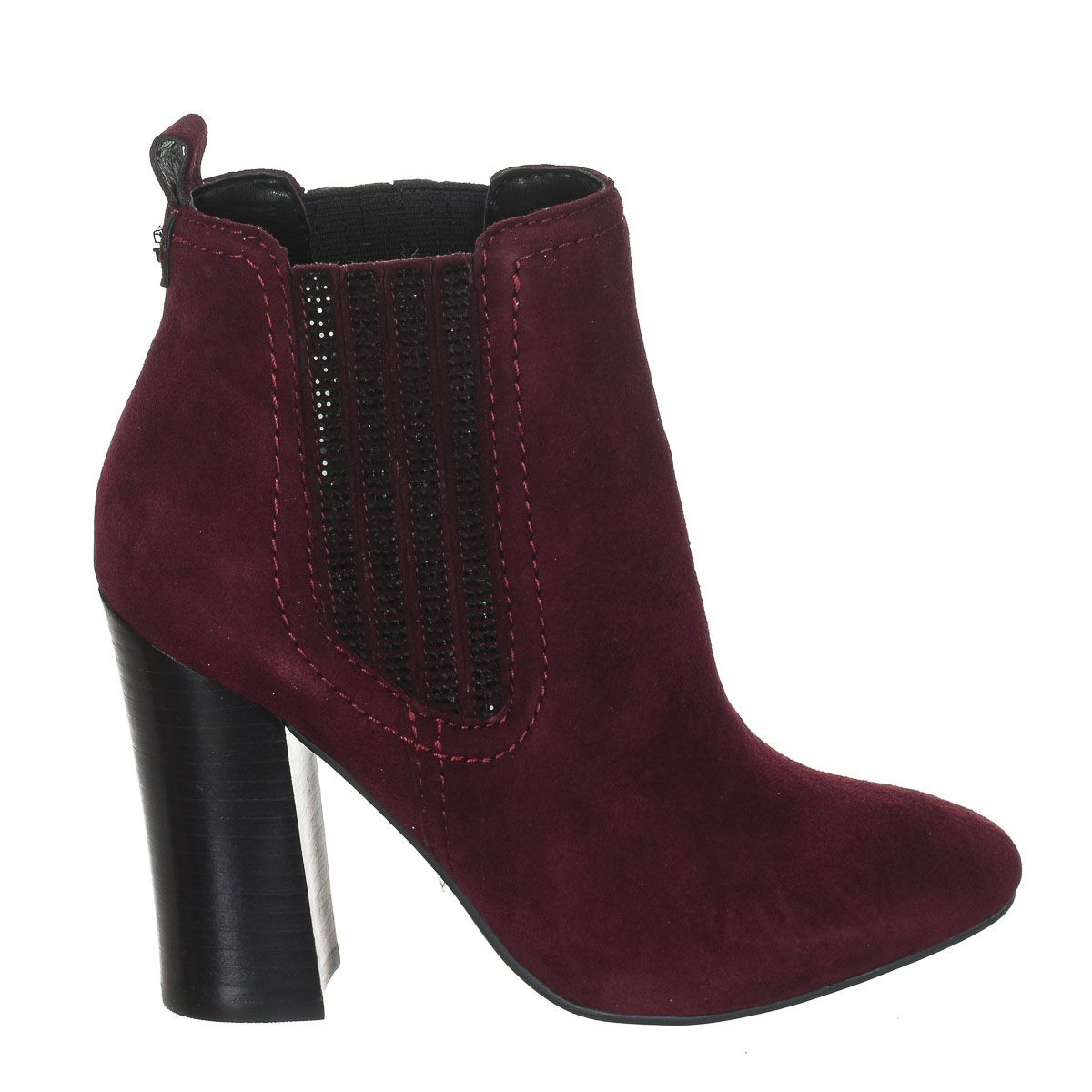 Chelsea-Stiefeletten aus Wildleder mit Blockabsatz