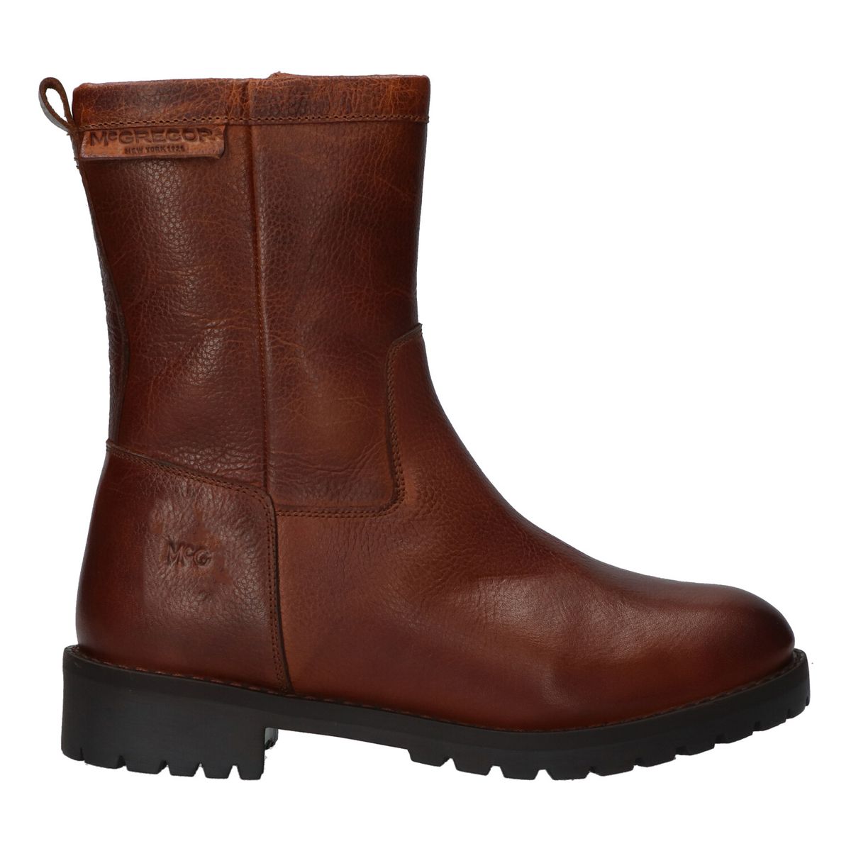 Brauner Lederstiefel Unisex bis zur Mitte der Wade