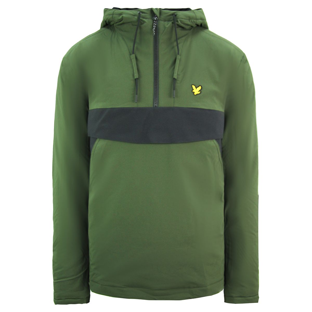 Grüne Anorak Jacke mit halbem Reißverschluss
