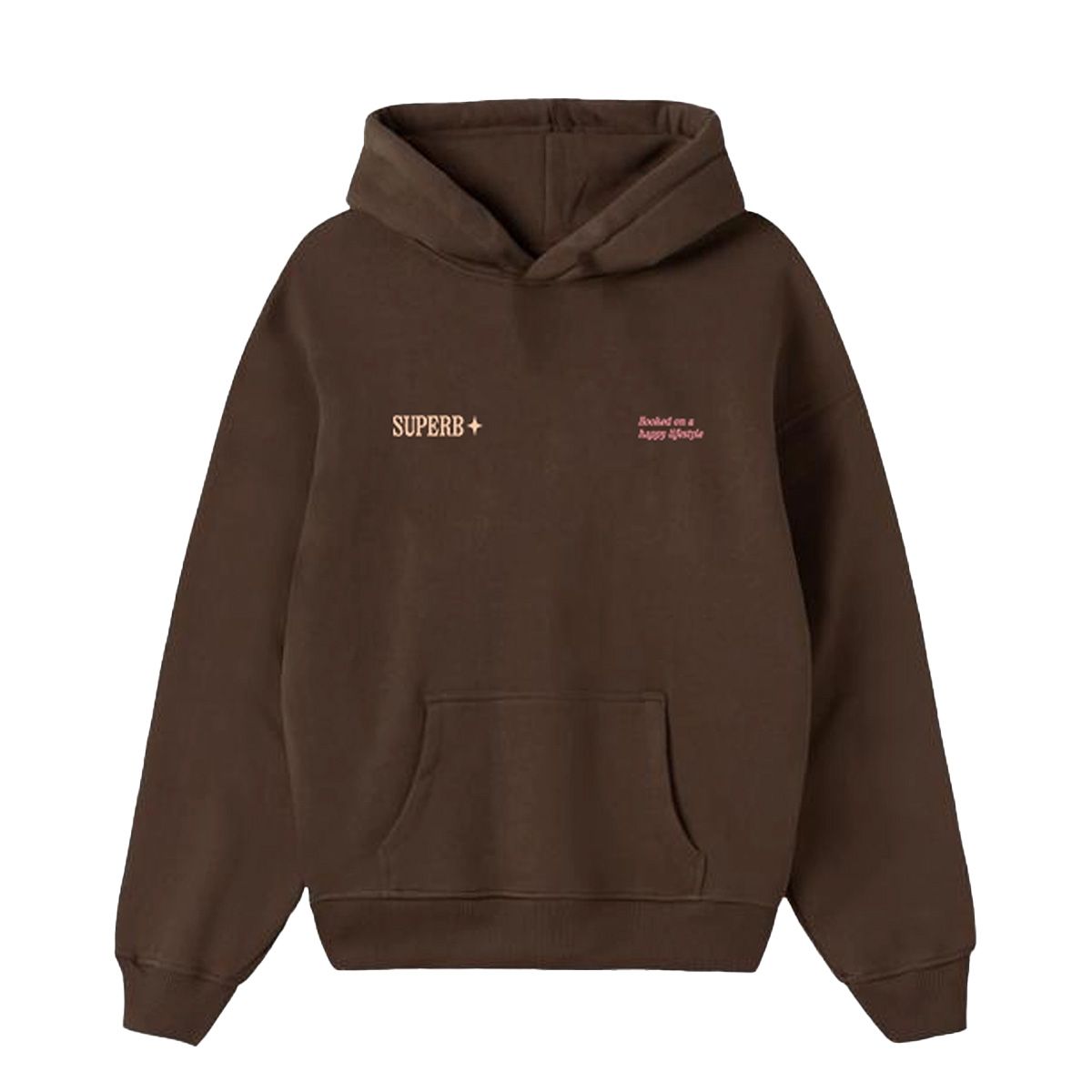 Übergroßer, gebürsteter brauner Hoodie