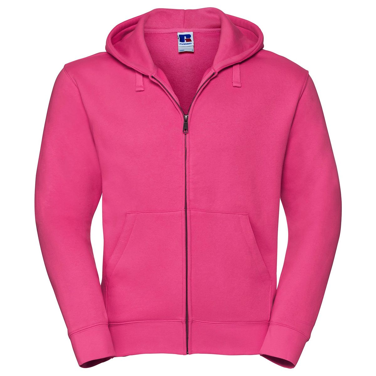 Russell - "Authentic" Hoodie mit durchgehendem Reißverschluss für Herren (Fuchsie)