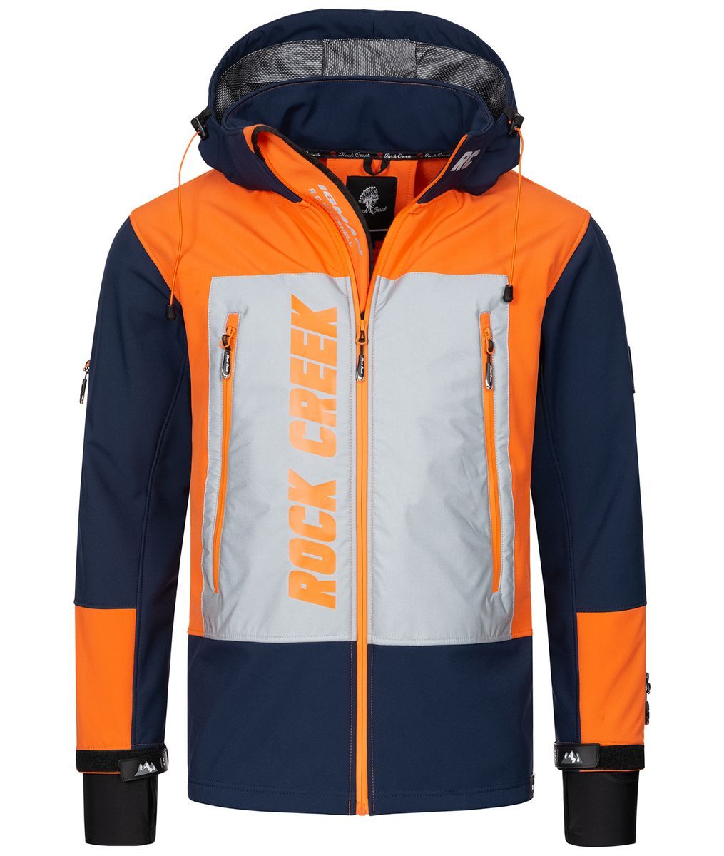 Herren Sportliche Colorblock Softshelljacke