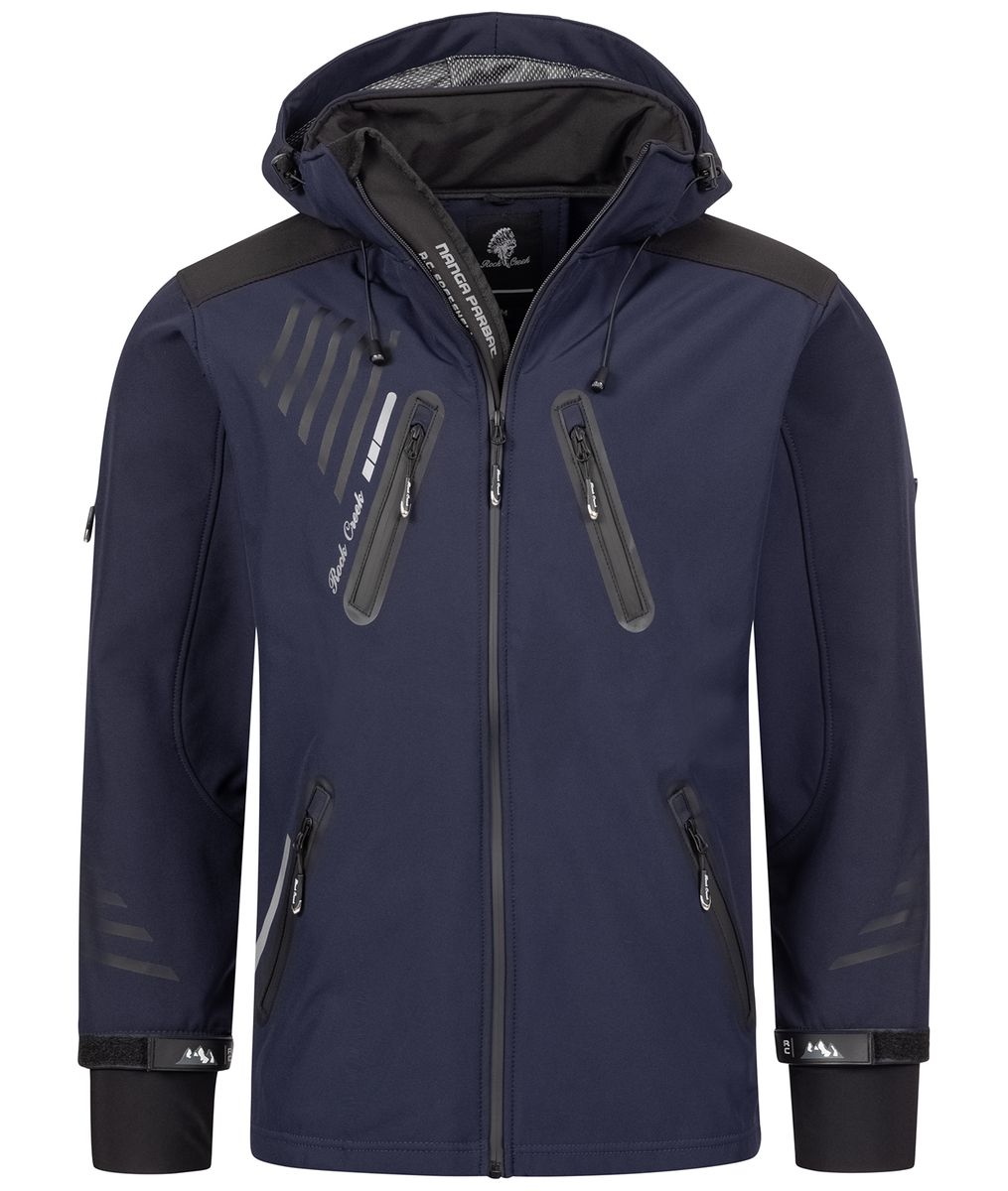 Herren Sportliche Colorblock Softshelljacke