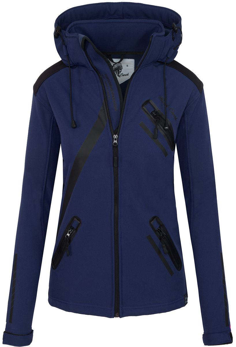 Herren Sportliche Colorblock Softshelljacke