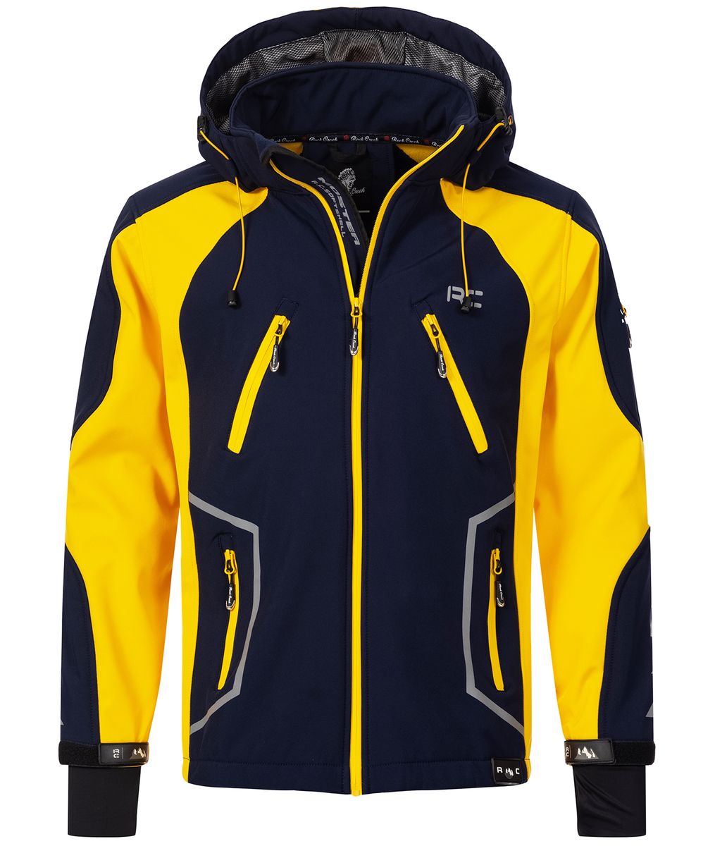 Herren Sportliche Colorblock Softshelljacke