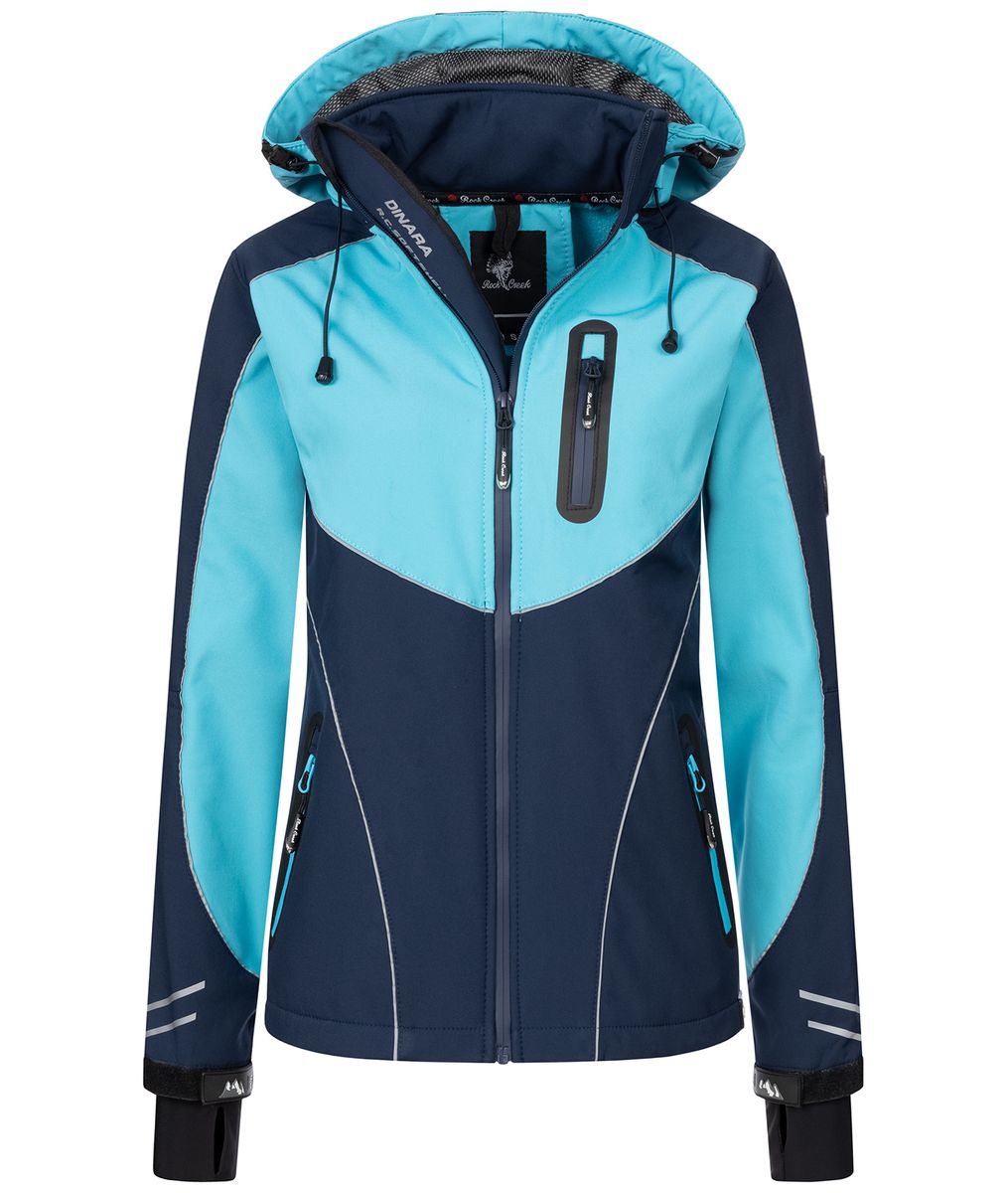 Herren Sportliche Colorblock Softshelljacke