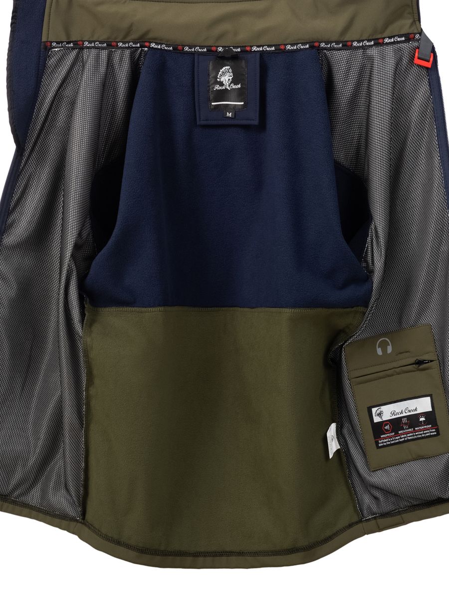 Sportliche Mehrfarbige Softshell-Outdoorjacke