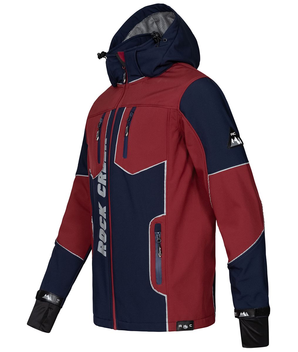 Sportliche Mehrfarbige Softshell-Outdoorjacke