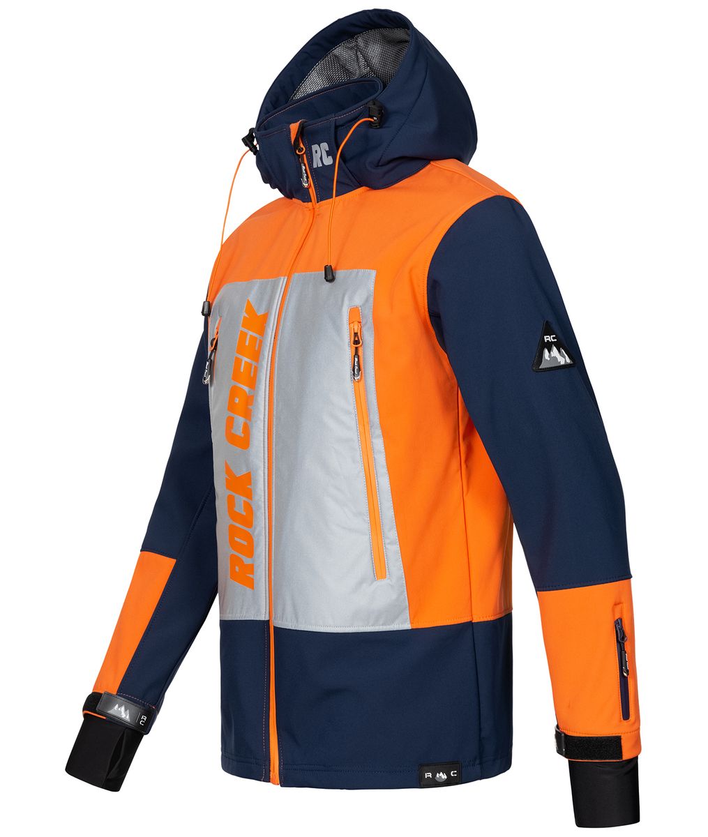 Sportliche Mehrfarbige Softshell-Outdoorjacke