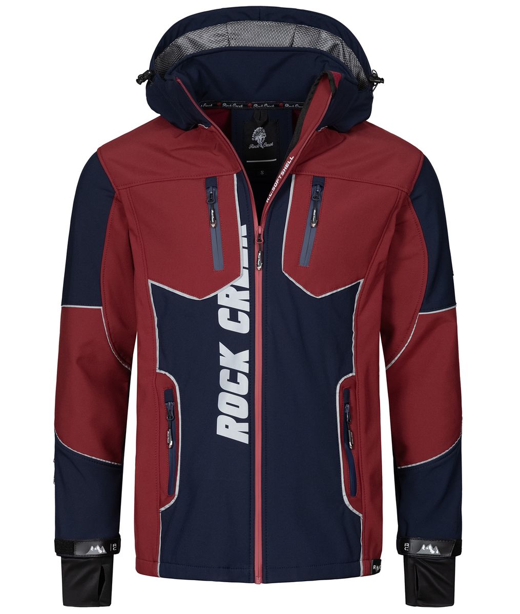 Herren Sportliche Colorblock Softshelljacke
