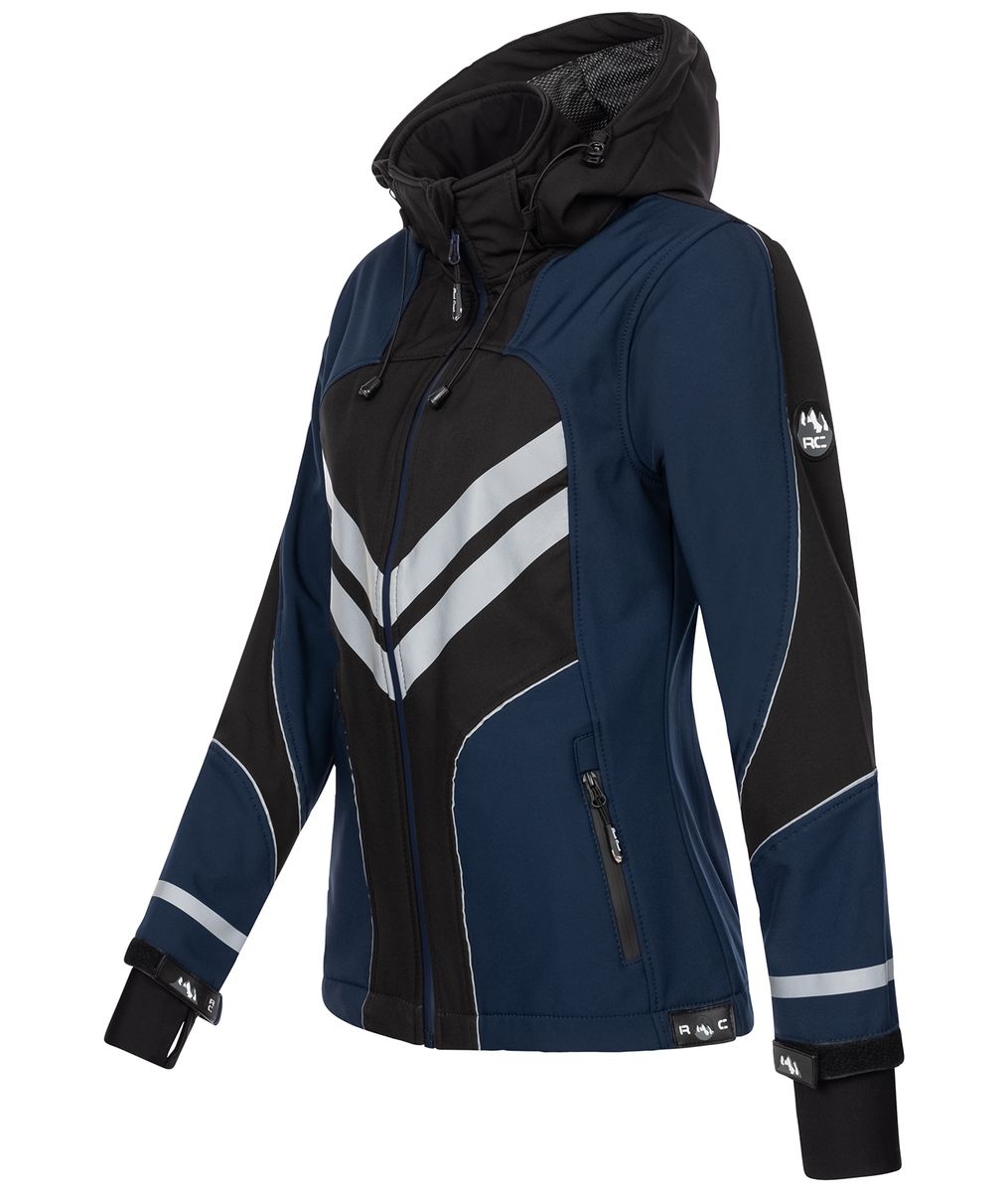 Sportliche Mehrfarbige Softshell-Outdoorjacke