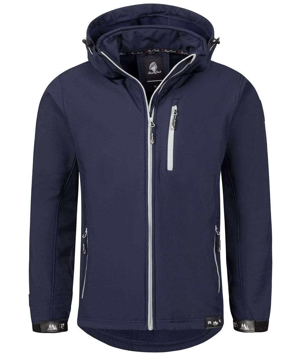 Herren Sportliche Colorblock Softshelljacke