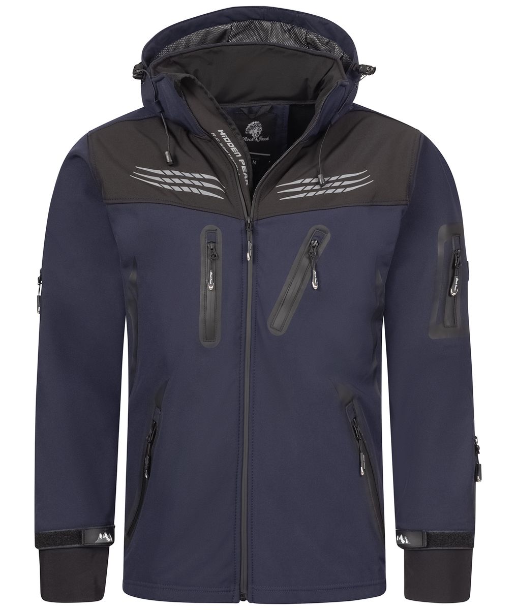 Herren Sportliche Colorblock Softshelljacke