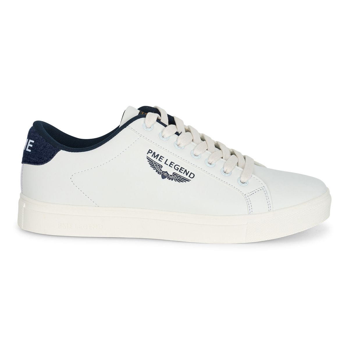 Herren Weiße Lässige Leder-Sneakers