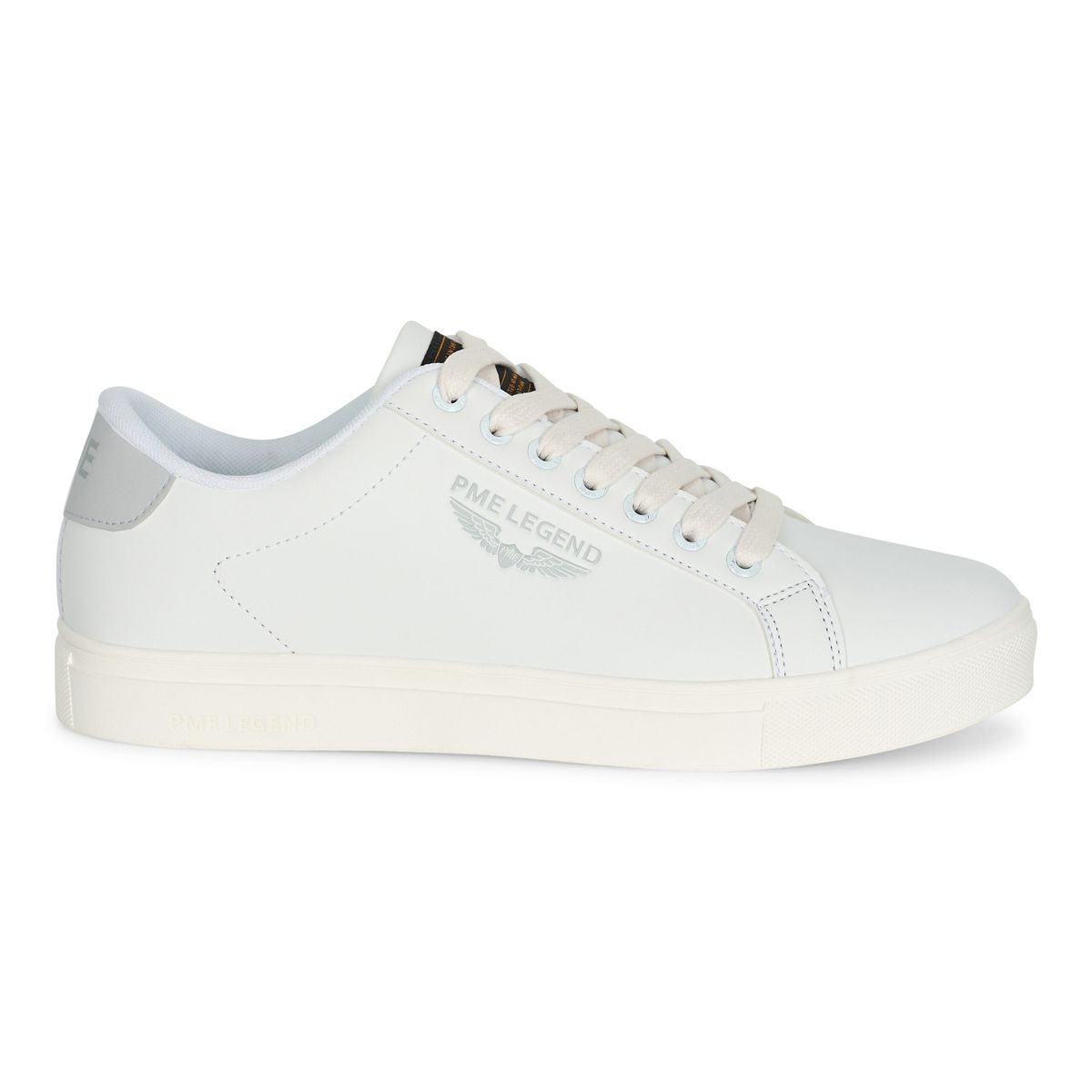 Herren Weiße Lässige Leder-Sneakers