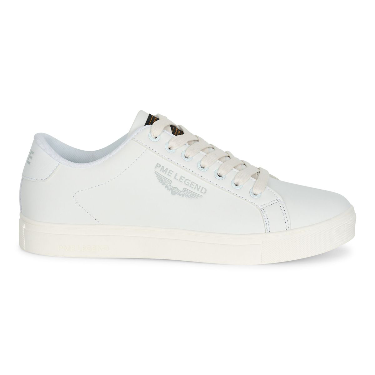 Herren Weiße Lässige Leder-Sneakers