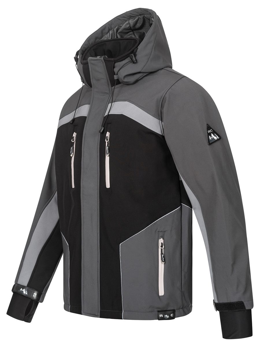 Kapuzen-Softshelljacke mit reflektierenden Akzenten