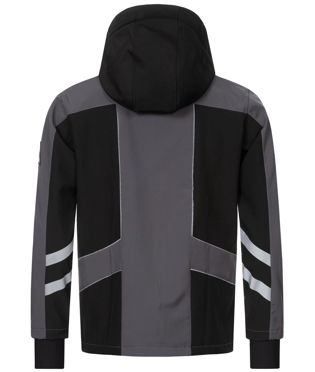 Kapuzen-Softshelljacke mit reflektierenden Akzenten