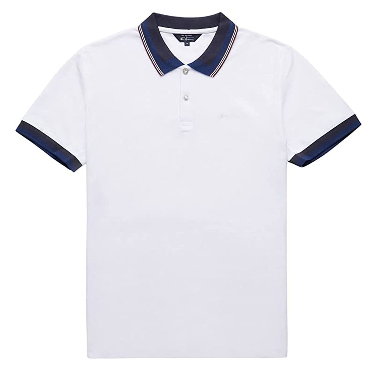 Ben Sherman Classic Stripe Kragen Herren weißes Poloshirt
