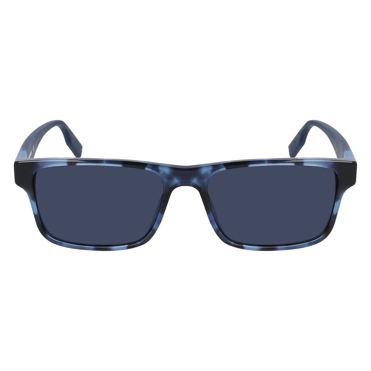 Herren Rechteckige Blaue Acetat Sonnenbrille
