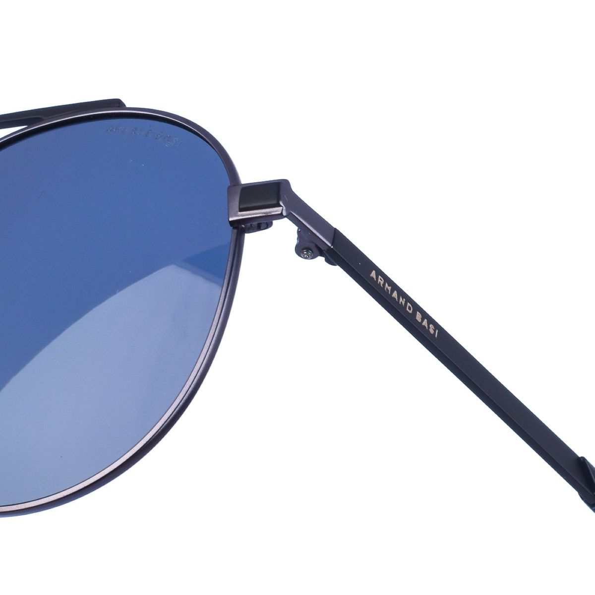 Ovale Metall-Sonnenbrille mit Doppelsteg