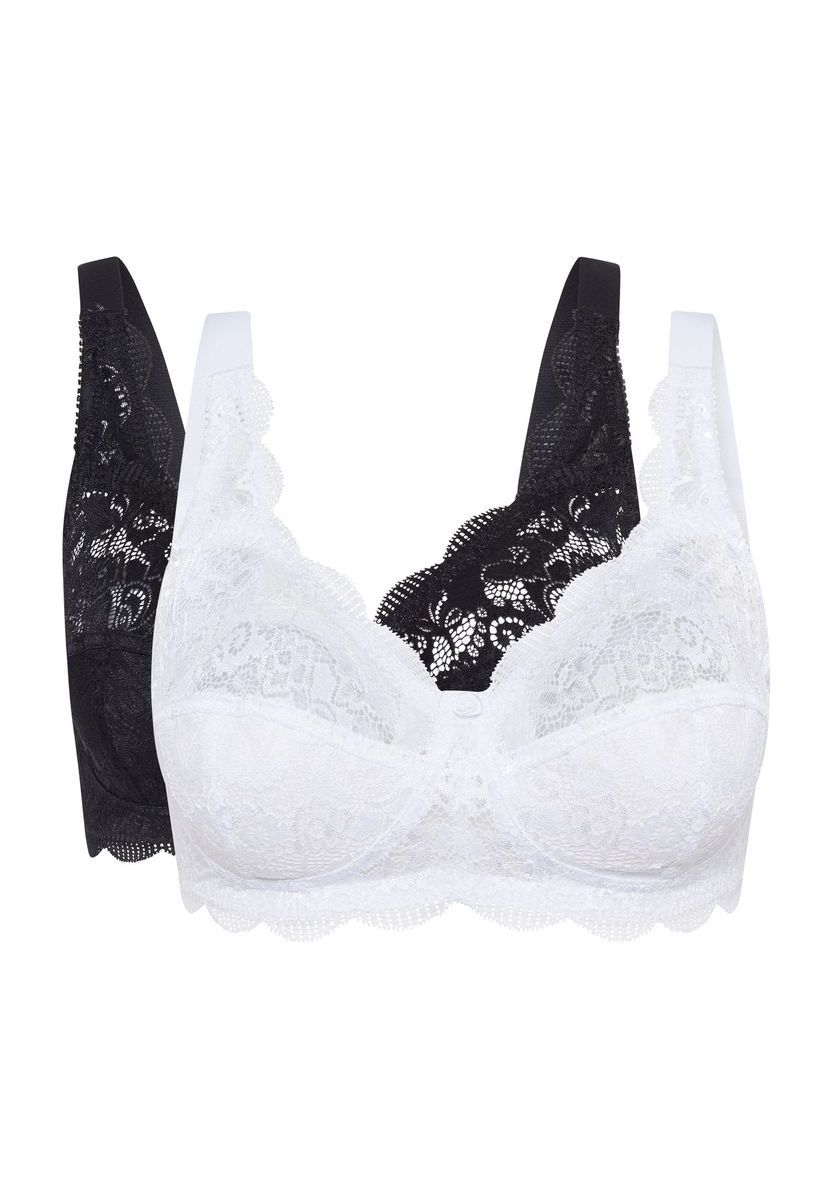 Bügelloser Spitzen-BH im 2er-Pack
