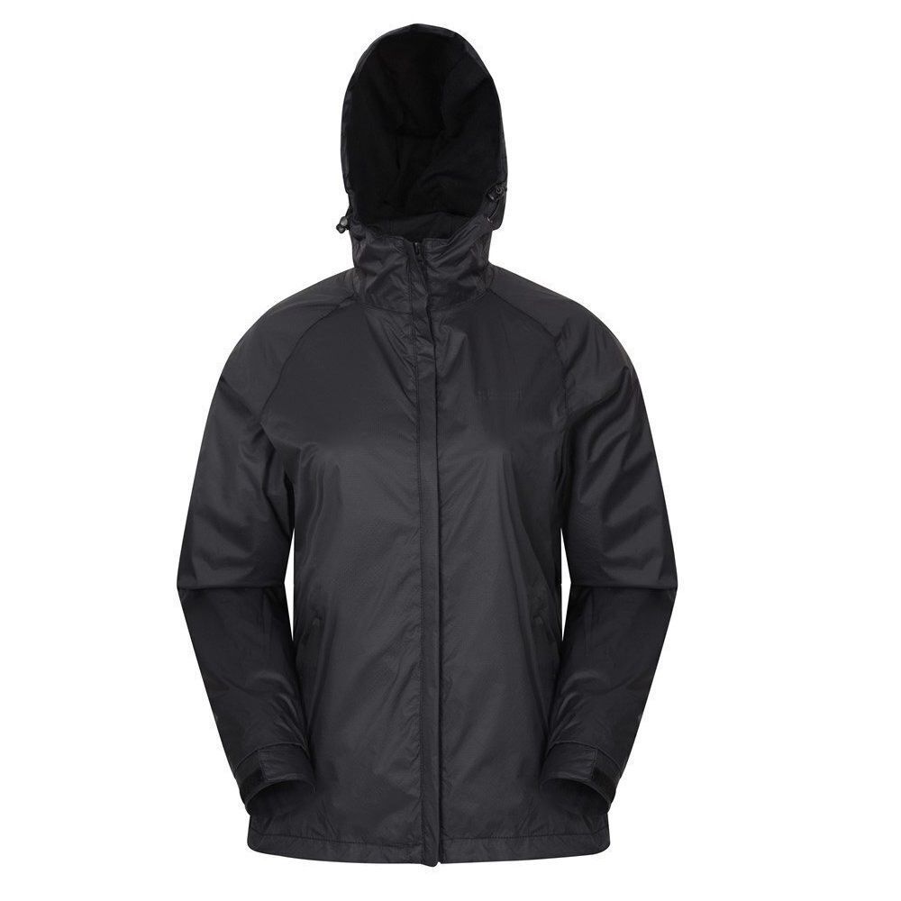 Schwarze Wasserdichte Outdoor-Jacke mit Kapuze