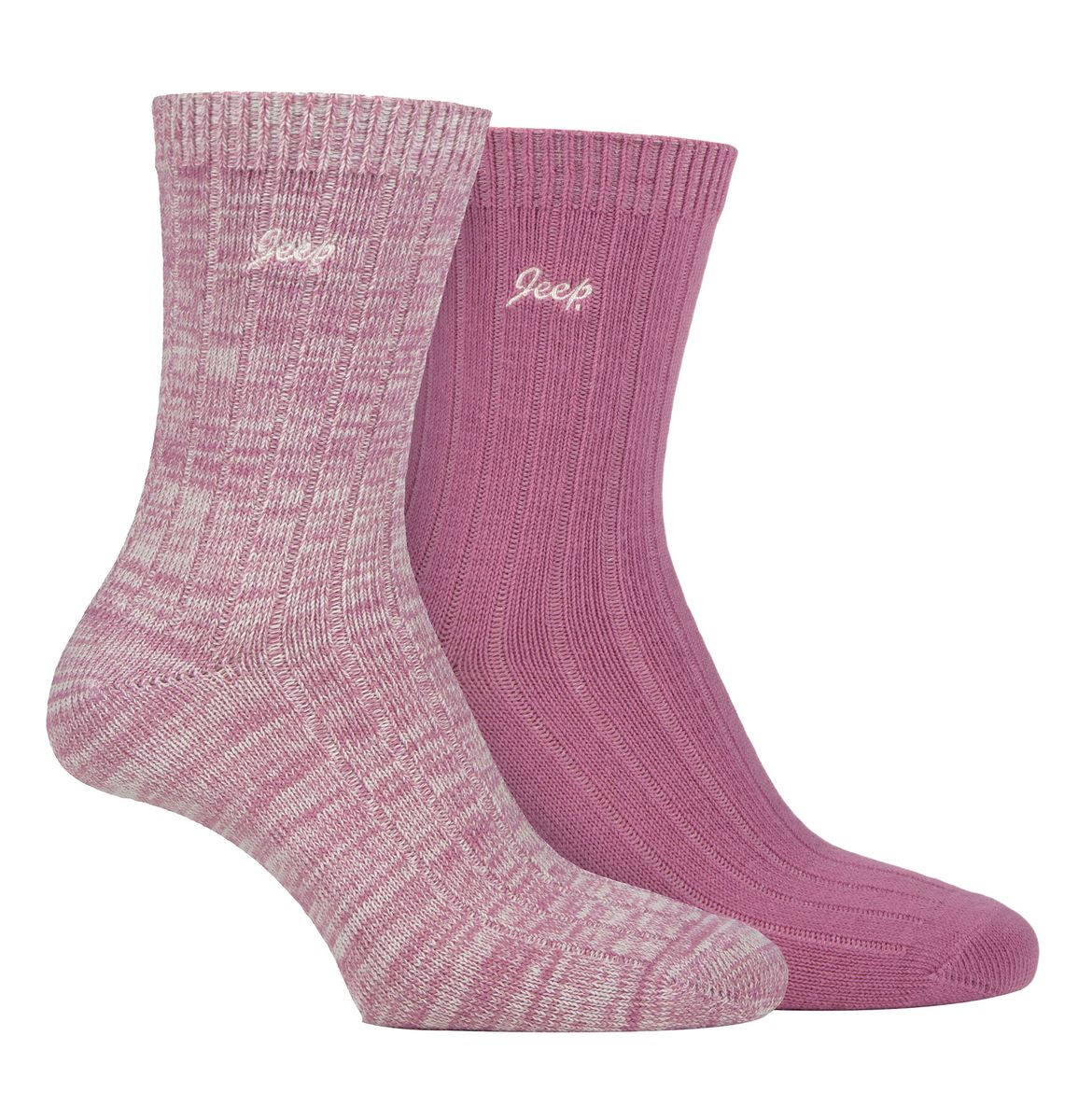 Womens Walking Boot Socken | Jeep | 2 Pack High Performance Polyester Running Socken - Cerise / Creme