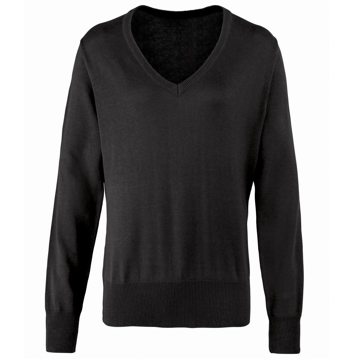 Klassischer Damen Strickpullover mit V-Ausschnitt