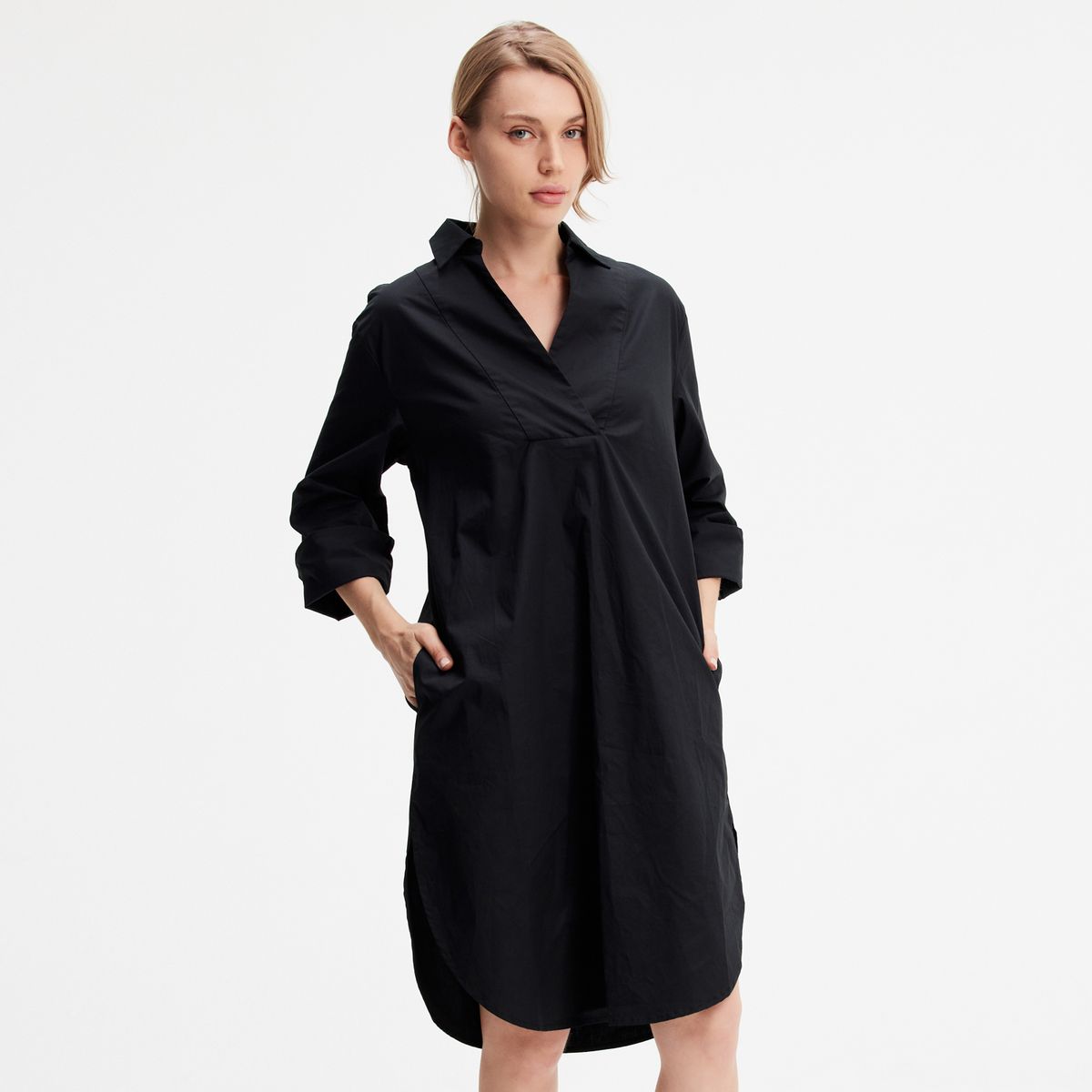 Minimalistisches Hemdkleid aus Baumwolle
