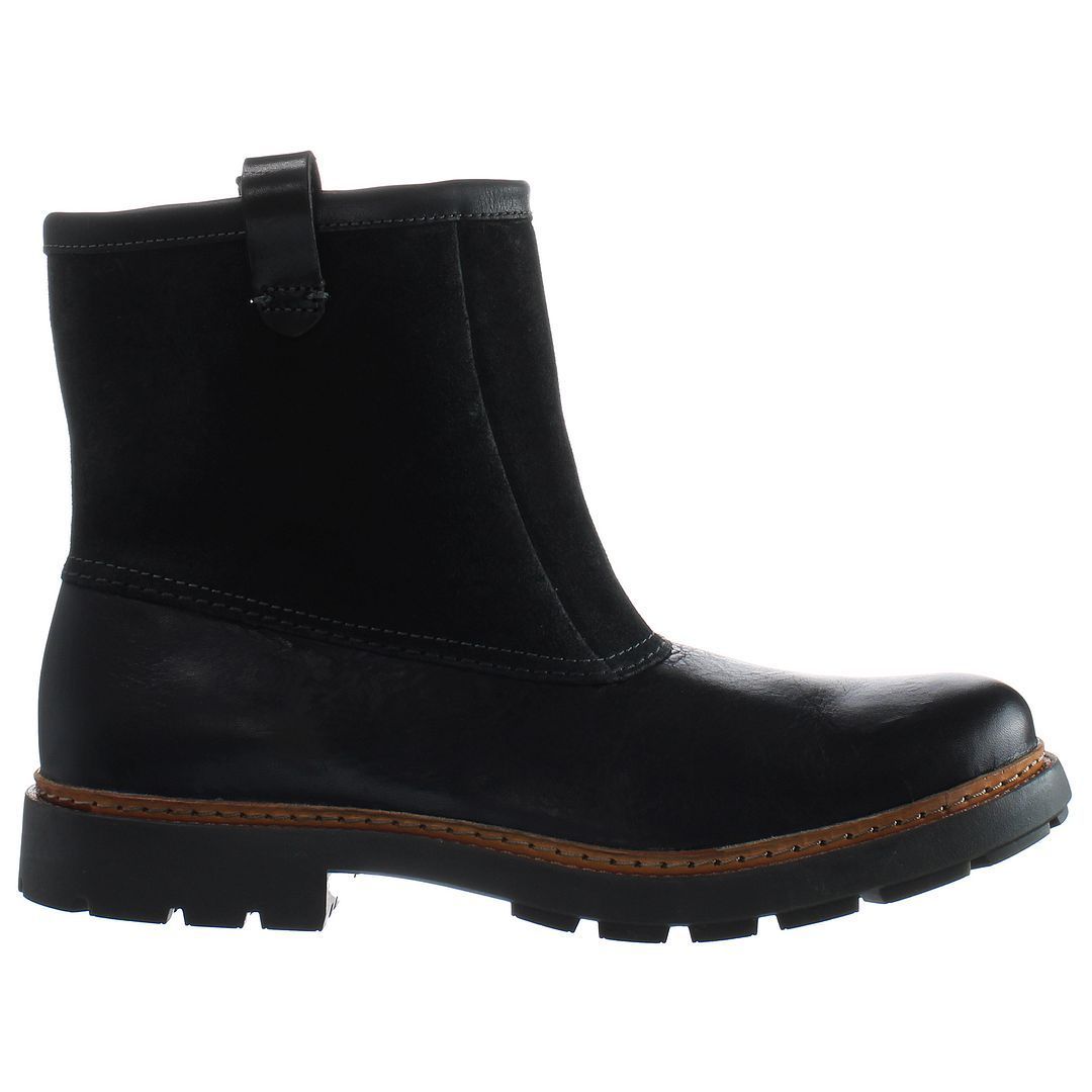 Klassischer Leder-Stiefelette mit Profilsohle