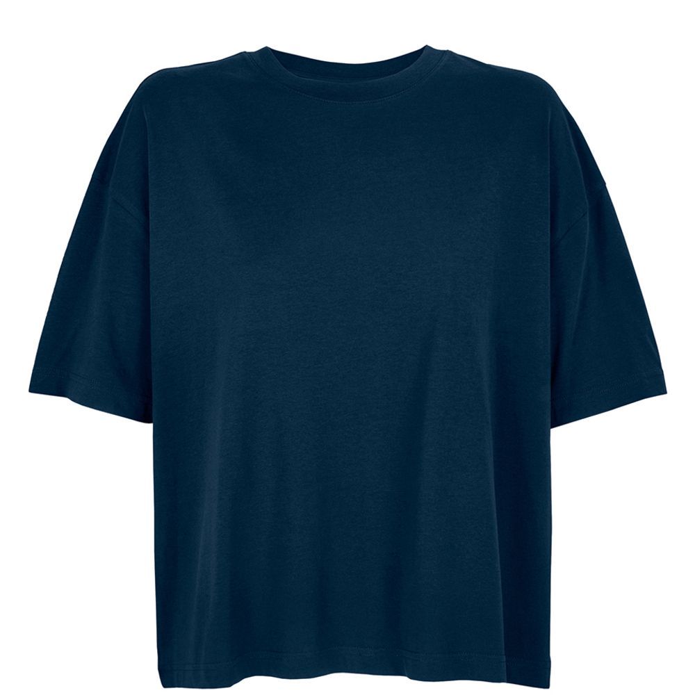 Damen Oversize Dunkelblaues T-Shirt