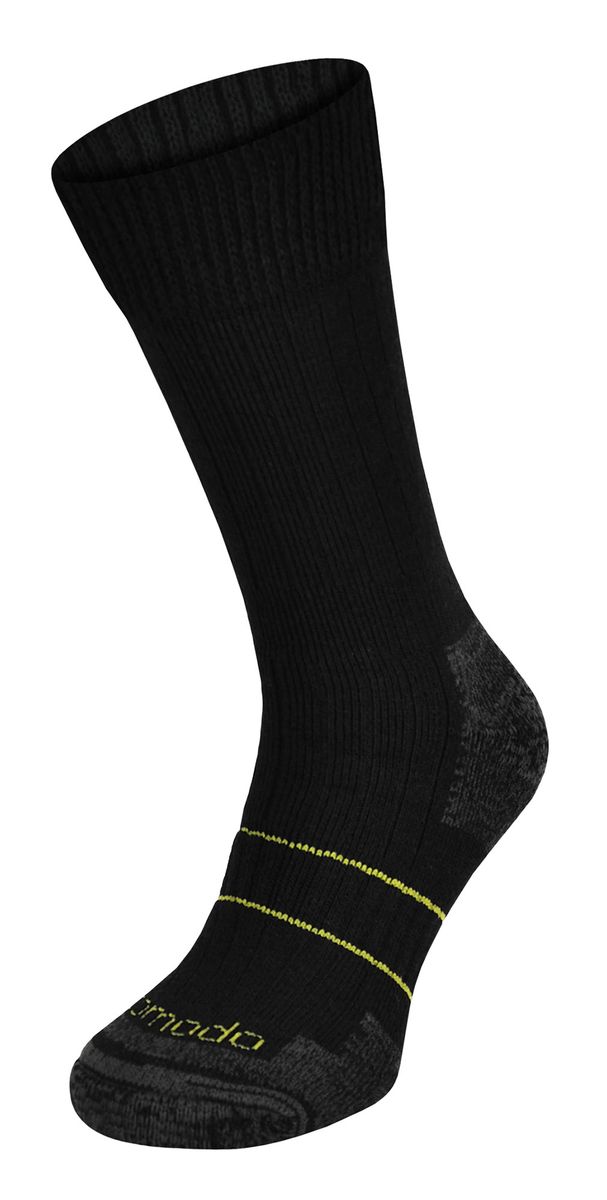 Atmungsaktive Woll-Arbeitssocken | Comodo | Dicke Hochleistungs-Stiefelsocken - Schwarz