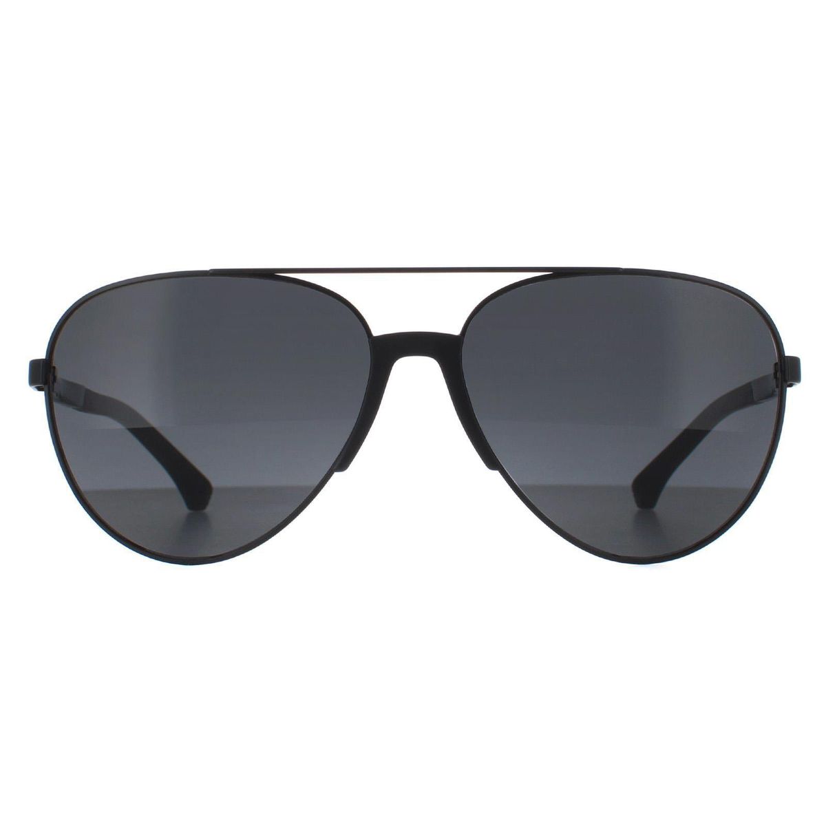 Matte Schwarze Metall-Pilotenbrille
