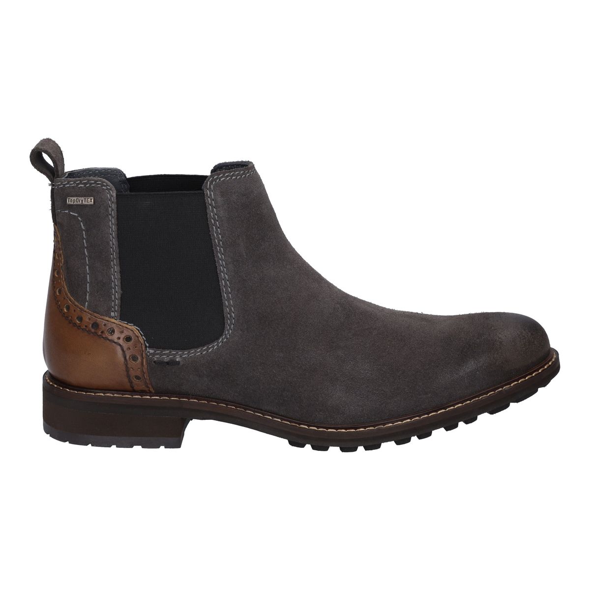 Chelsea-Boots mit dekorativem Lochmuster