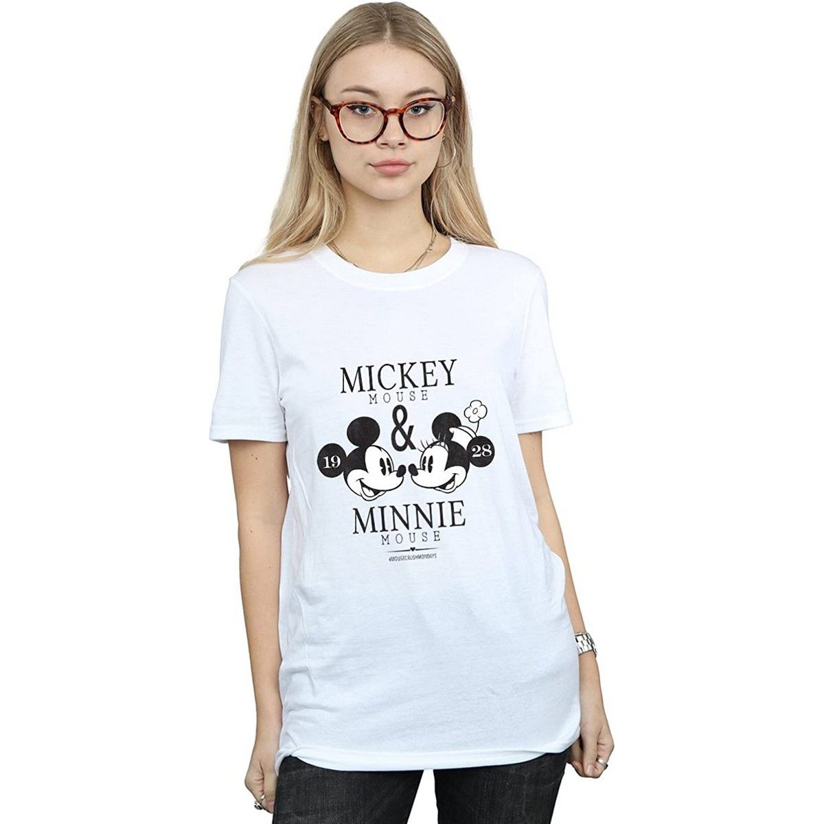 Disney - "Mousecrush Mondays" T-Shirt für Damen (Weiß)