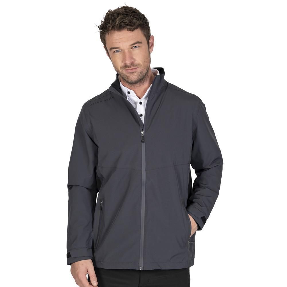 Island Green - Jacke, wasserfest für Herren - Emblem (Holzkohle/Schwarz)