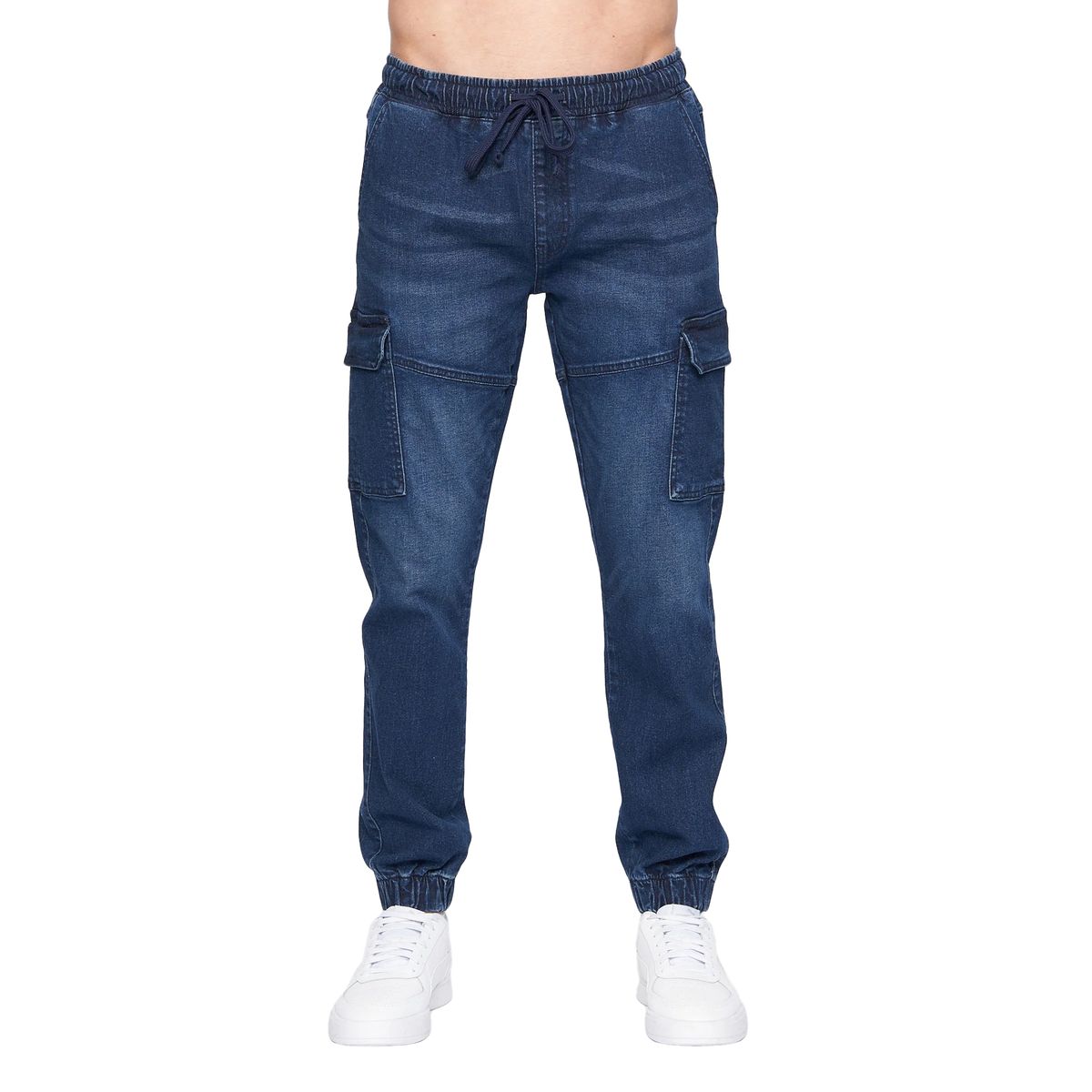 Crosshatch - "Malimore" Cargo-Jeans für Herren (Dunkle Waschung)