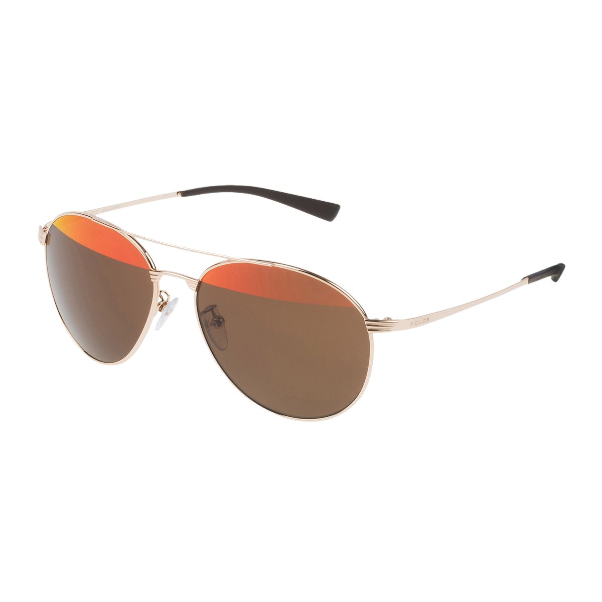 Pilotenbrille mit roségoldenem Rahmen