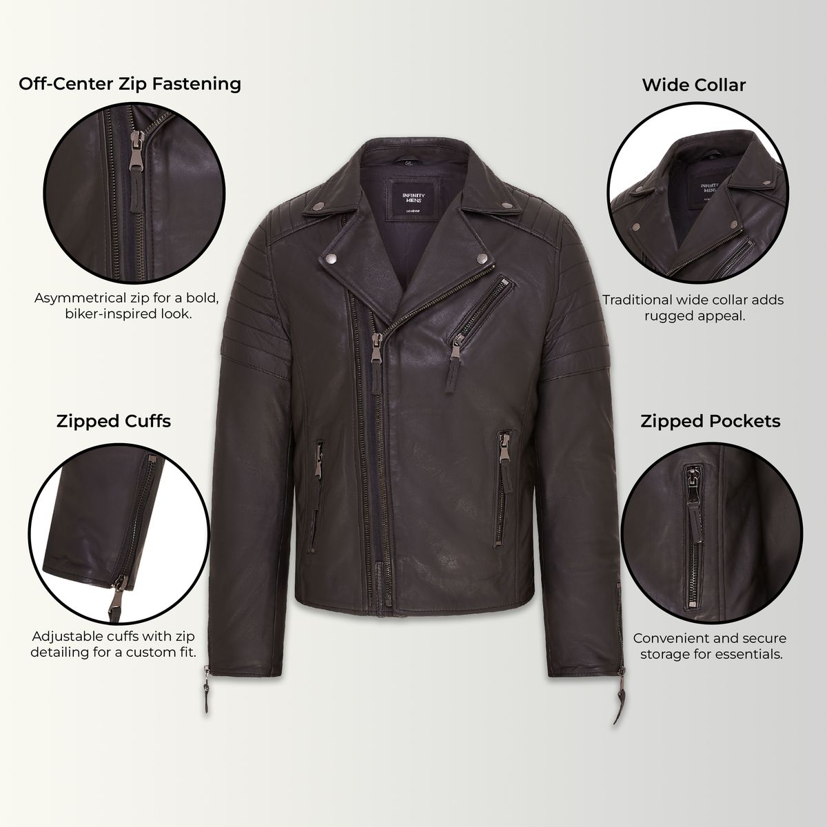Moto-Jacke mit Doppelreißverschluss