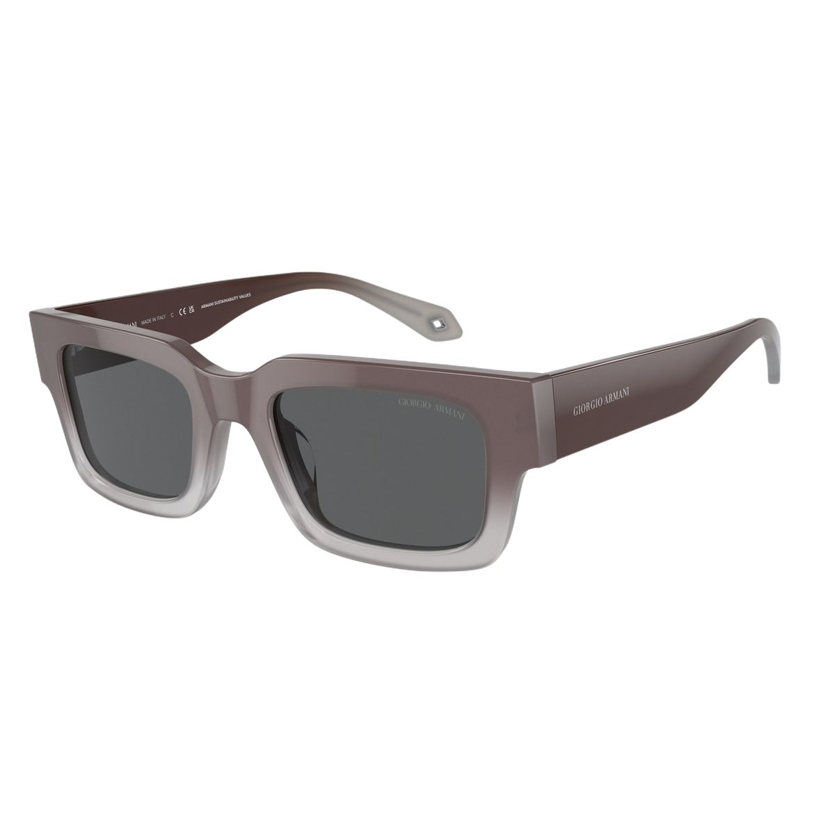 Moderne Rechteckige Sonnenbrille mit Dickem Rahmen