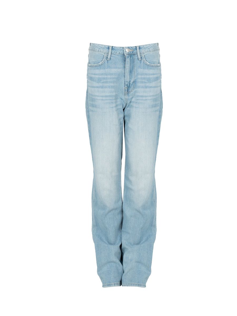 Damen High-Waist Jeans mit geradem Bein