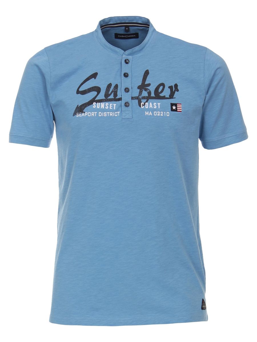 Herren Kurzarm Henley T-Shirt