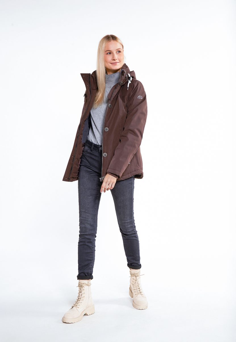 Wattierte Outdoor-Jacke mit Kapuze