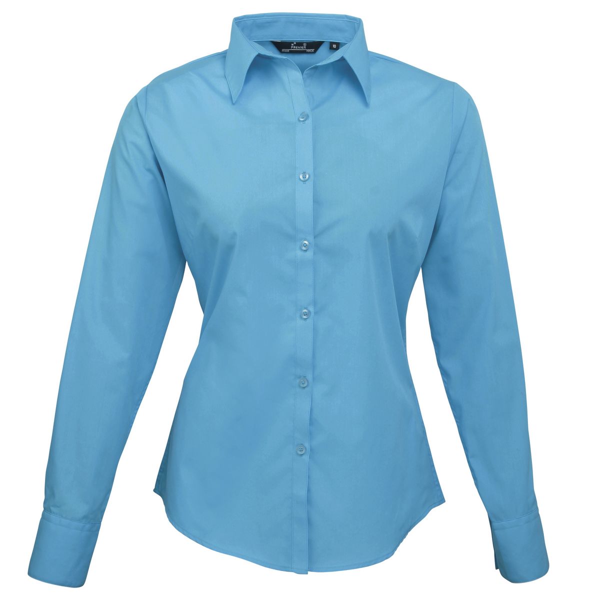 Damen Langarm Popeline Bluse